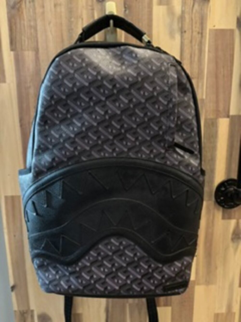 Sprayground 3DSG Blackout DLXSV Backpack Limited Edition Black Grey